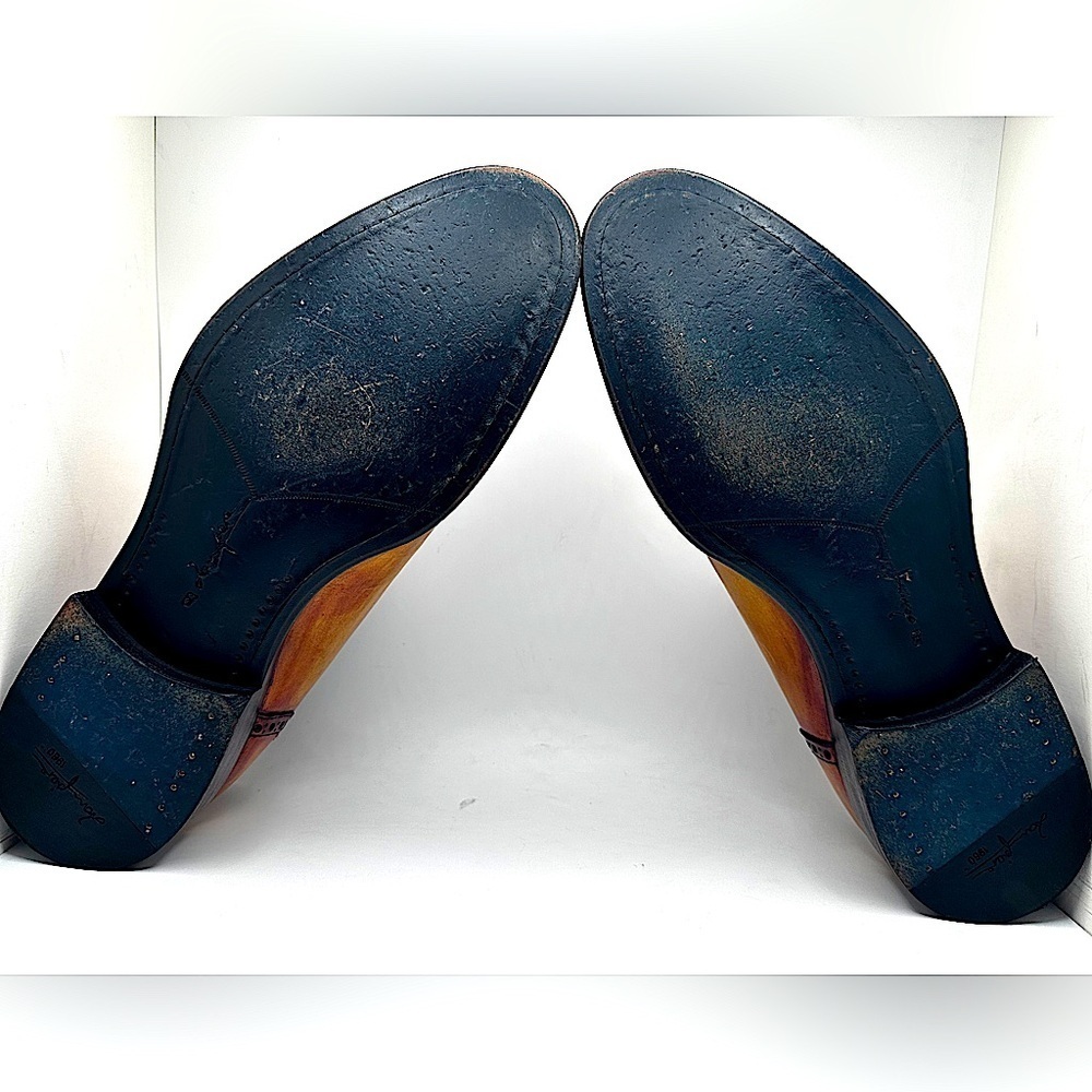 STUNNING Zampiere Burnished Calf-Skin Leather Cap-Toe Oxfords 🤩🤩🤩 MINT COND. - Picture 14 of 16